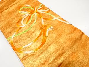 組紐模様　刺繍　名古屋帯